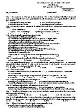 Đề thi khảo sát kỳ thi THPT môn Sinh học năm 2017 - Mã đề thi 244